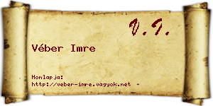 Véber Imre névjegykártya