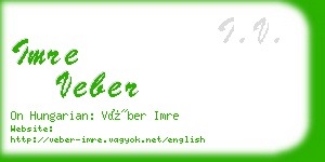 imre veber business card